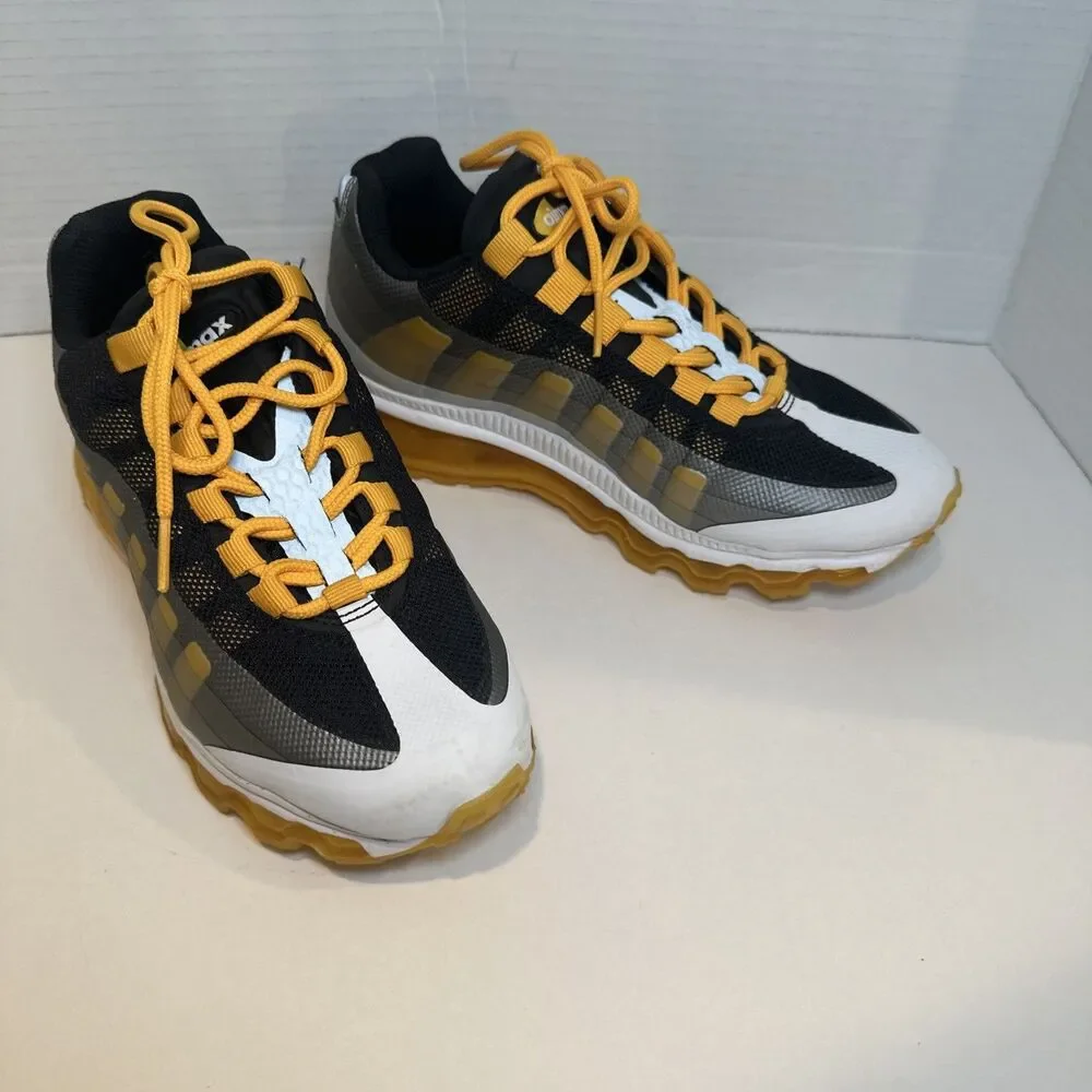 Nike Air Max 95 Orange Silver White Black Running Shoes Low Top Sneakers Neon 6